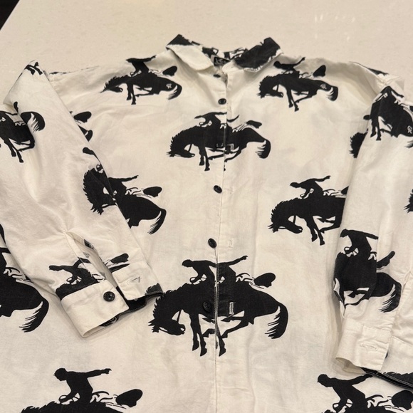 cockney rebels Other - Stylish Men's Equestrian Print Button Down Shirt see measurements